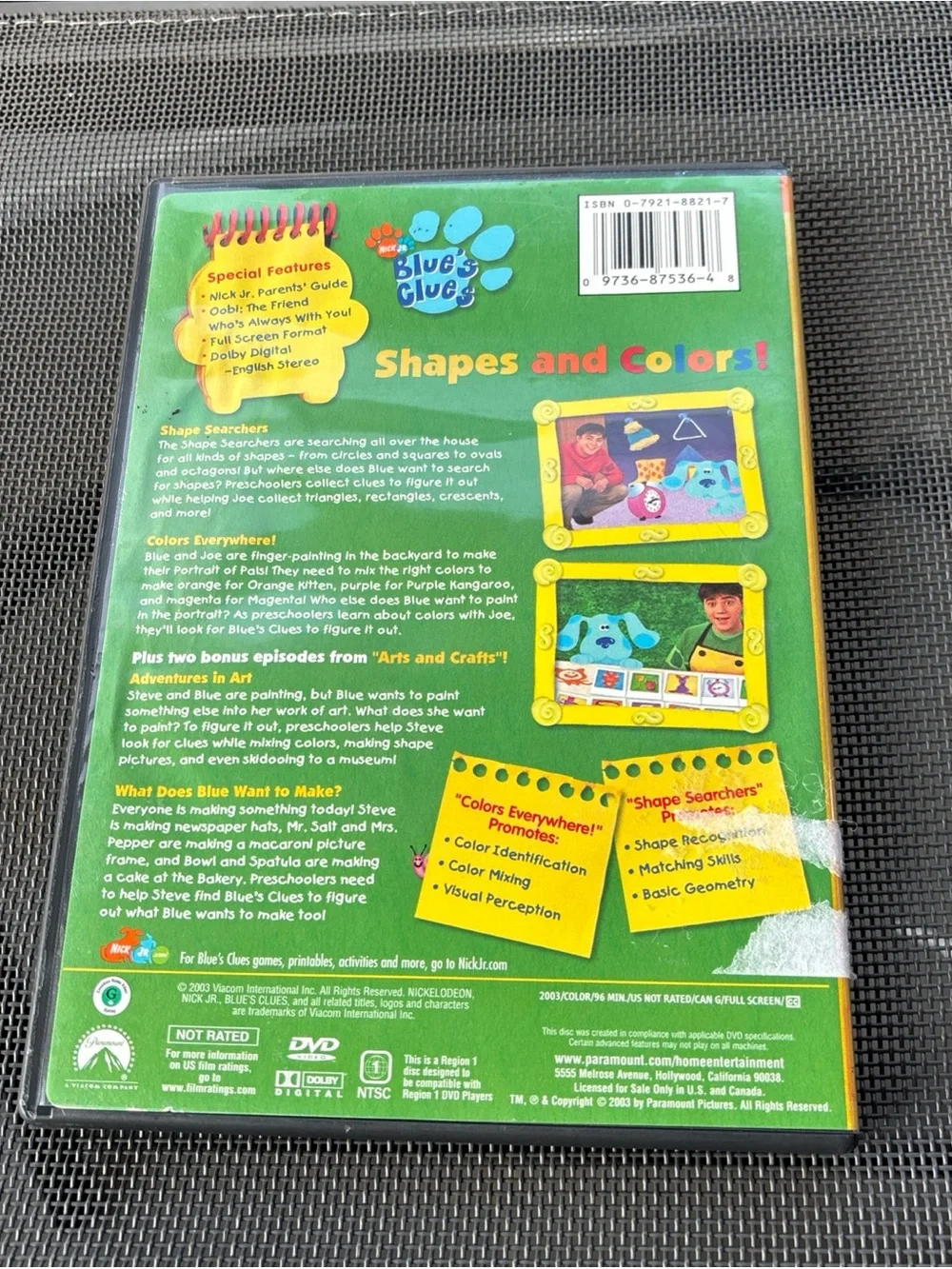 Blues clues Shapes and Colors DVD